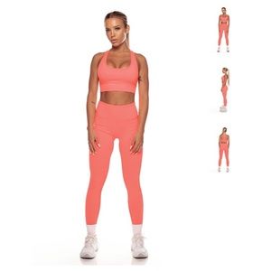 Saski Collection Neon Orange Sports Bra
